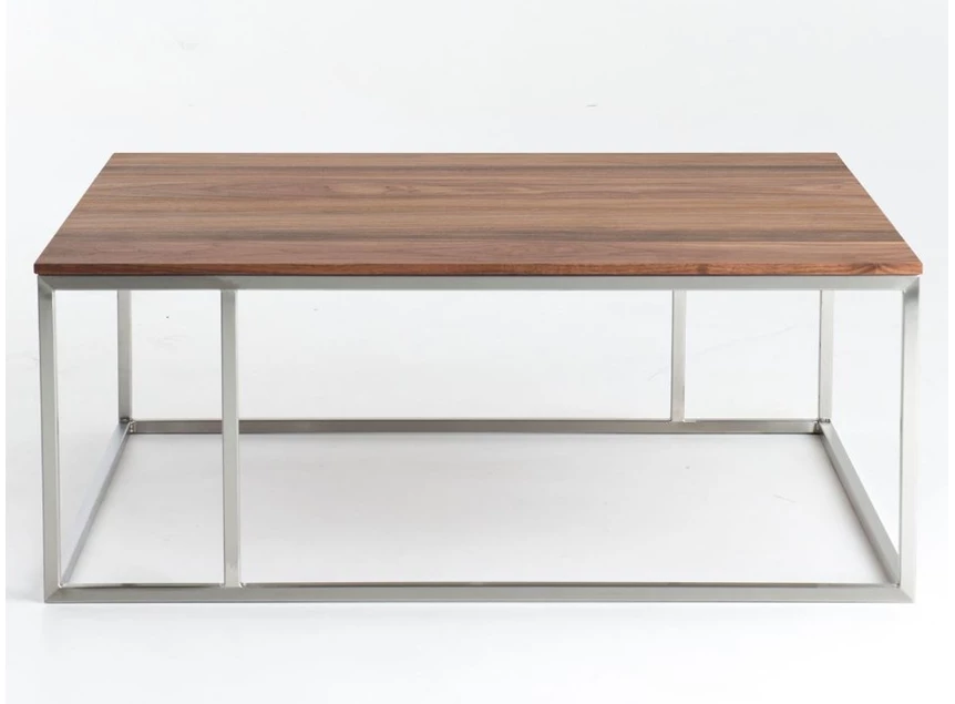 Front Salontafel Wireless hout Amerikaans noot poot rvs Bert Plantagie