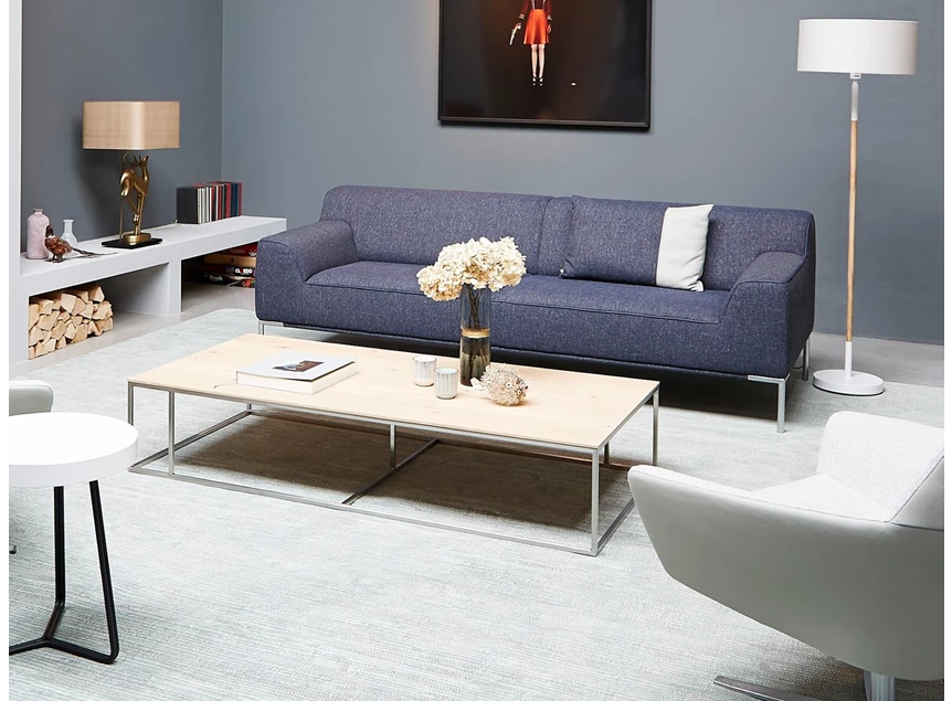 Salontafel Wireless hout eik wit geolied poot rvs Bert Plantagie