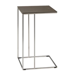 Bijzettafel Wireless blad hout donker eik poot rvs Bert Plantagie