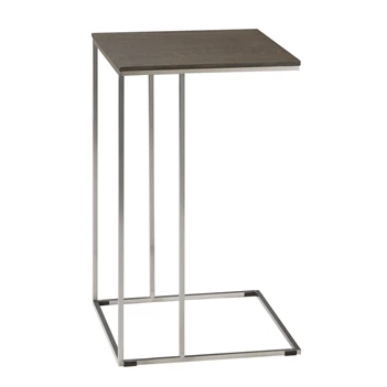 Bijzettafel Wireless blad hout donker eik poot rvs Bert Plantagie