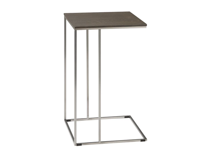 Bijzettafel Wireless blad hout donker eik poot rvs Bert Plantagie