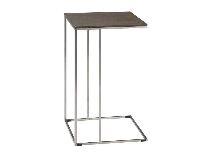 Bijzettafel Wireless blad hout donker eik poot rvs Bert Plantagie