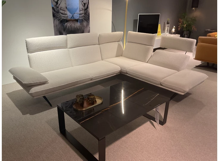 Zijkant Salon MR 455 stof Cosmo Off White Musterring