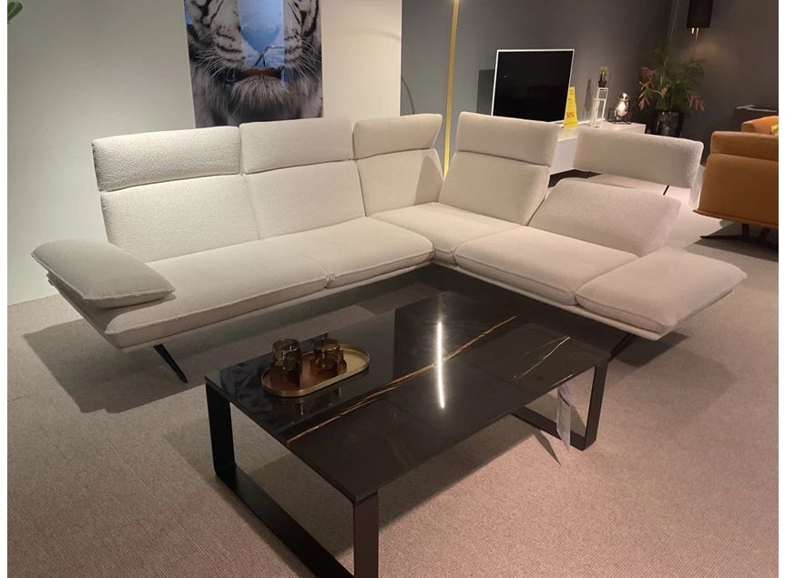 Zijkant Salon MR 455 stof Cosmo Off White Musterring