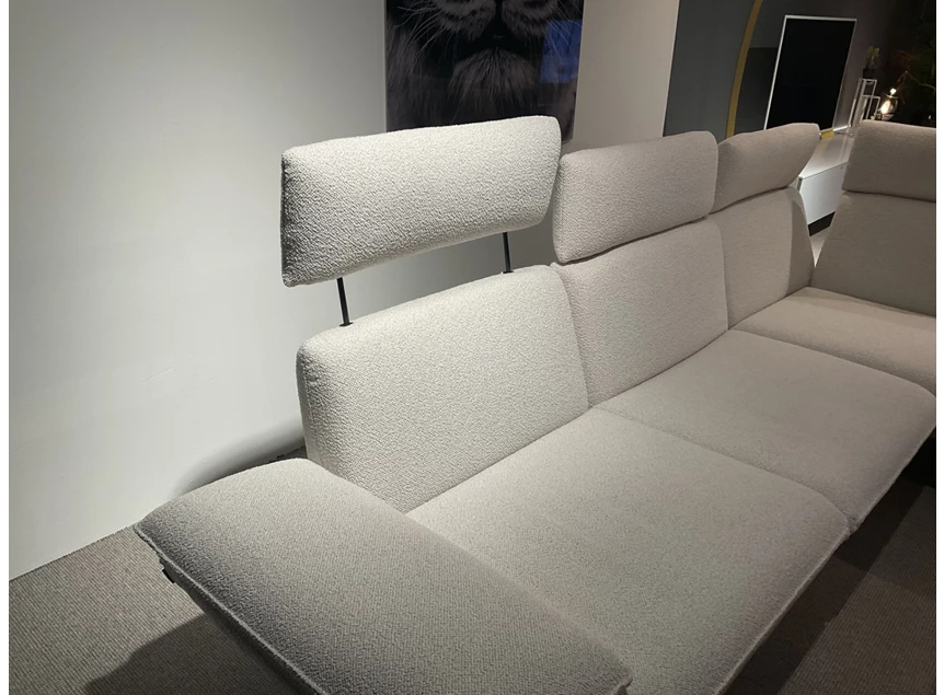 Verstelbare hoofdsteun Salon MR 455 stof Cosmo Off White Musterring