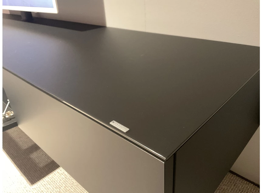 Blad glas Tv-kast Next hangend smart lack zwart Spectral
