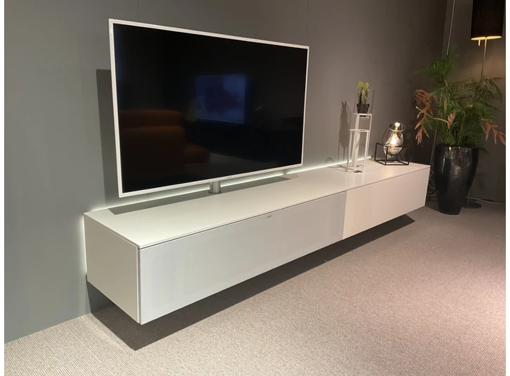 Zijkant Tv-kast Next hangend smart lack wit Spectral