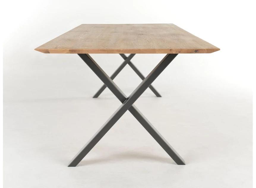 Zijkant Eettafel Xam Table Talk massief eik Bert Plantagie
