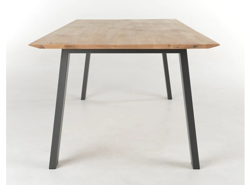 Zijkant Eettafel Wik Table Talk massief eik Bert Plantagie