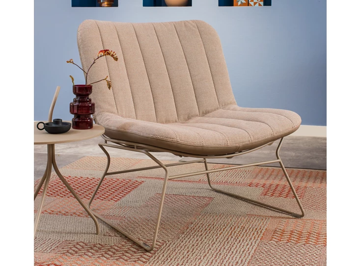 Beige Bijzettafel Triple metaal gelakt Bert Plantagie