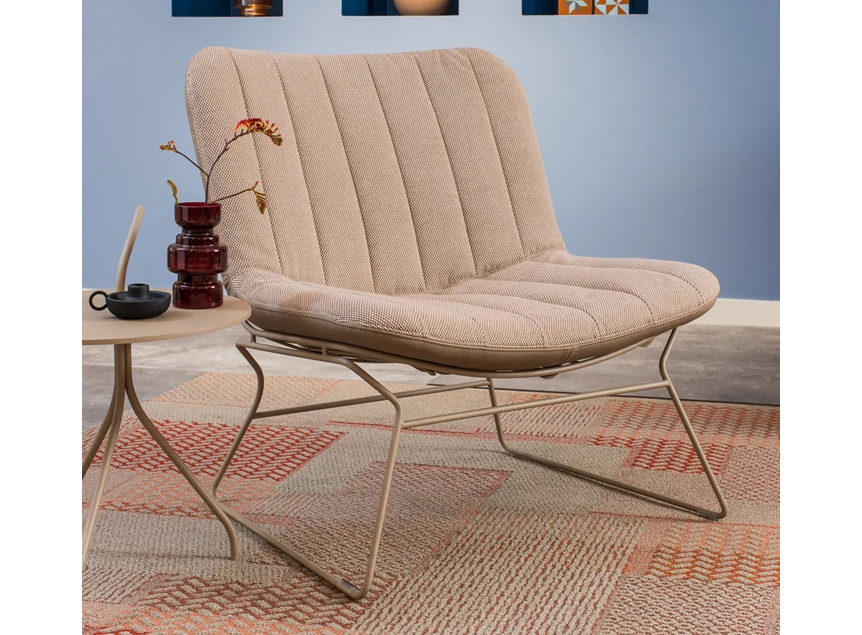 Beige Bijzettafel Triple metaal gelakt Bert Plantagie