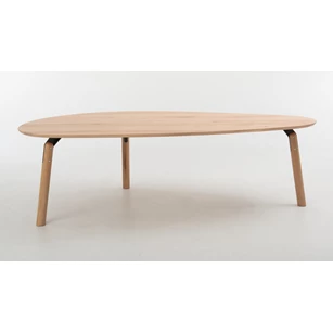 Eettafel Trinity driehoekig massief hout eik natuur Bert Plantagie