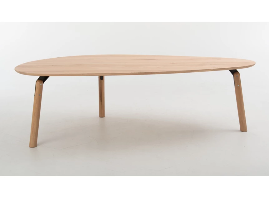 Eettafel Trinity driehoekig massief hout eik natuur Bert Plantagie