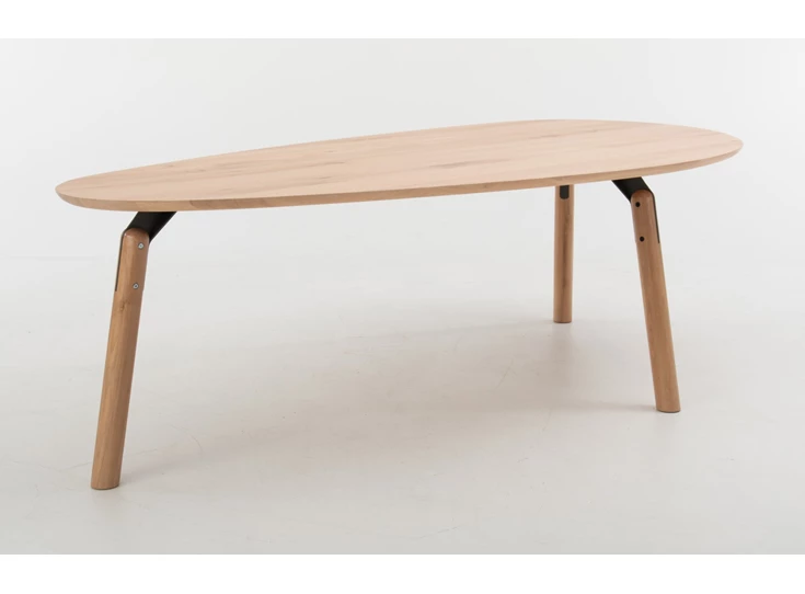 Gedraaid Eettafel Trinity driehoekig massief hout eik natuur Bert Plantagie