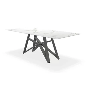 Eettafel Stella Small Dekton witte marmerlook Bert Plantagie