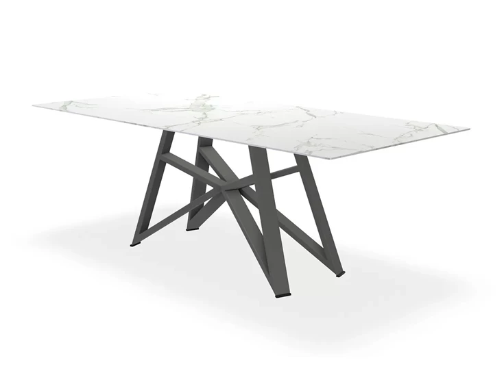 Eettafel Stella Small Dekton witte marmerlook Bert Plantagie