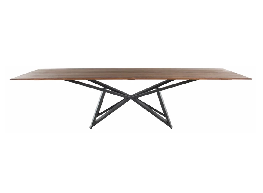 Front Eettafel Stella massief hout Ameikaans noot Bert Plantagie