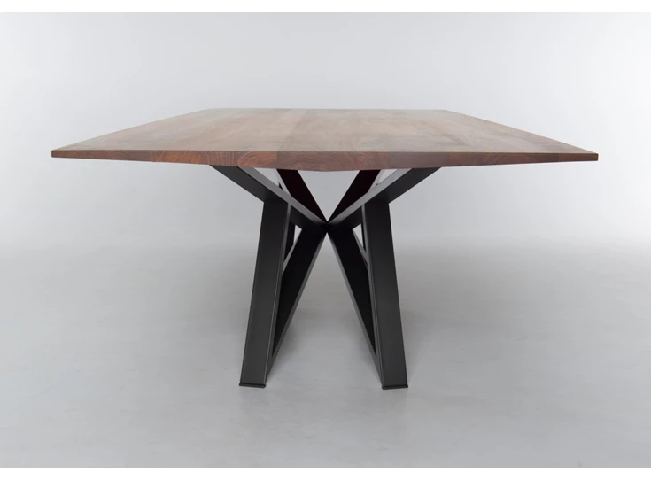 Zijkant Eettafel Stella massief hout Ameikaans noot Bert Plantagie
