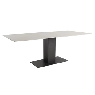 Eettafel Shelter keramiek wit centrale zuil Bert Plantagie