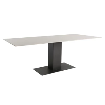Eettafel Shelter keramiek wit centrale zuil Bert Plantagie
