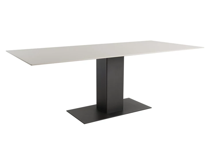 Eettafel Shelter keramiek wit centrale zuil Bert Plantagie