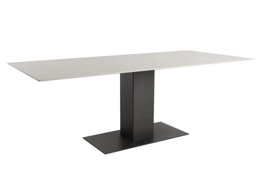 Eettafel Shelter keramiek wit centrale zuil Bert Plantagie