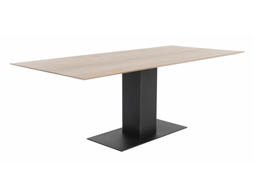 Eettafel Shelter massief eik bianco centrale zuil Bert Plantagie
