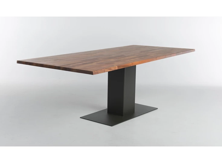 Eettafel Shelter massief Amerikaans noot centrale zuil Bert Plantagie