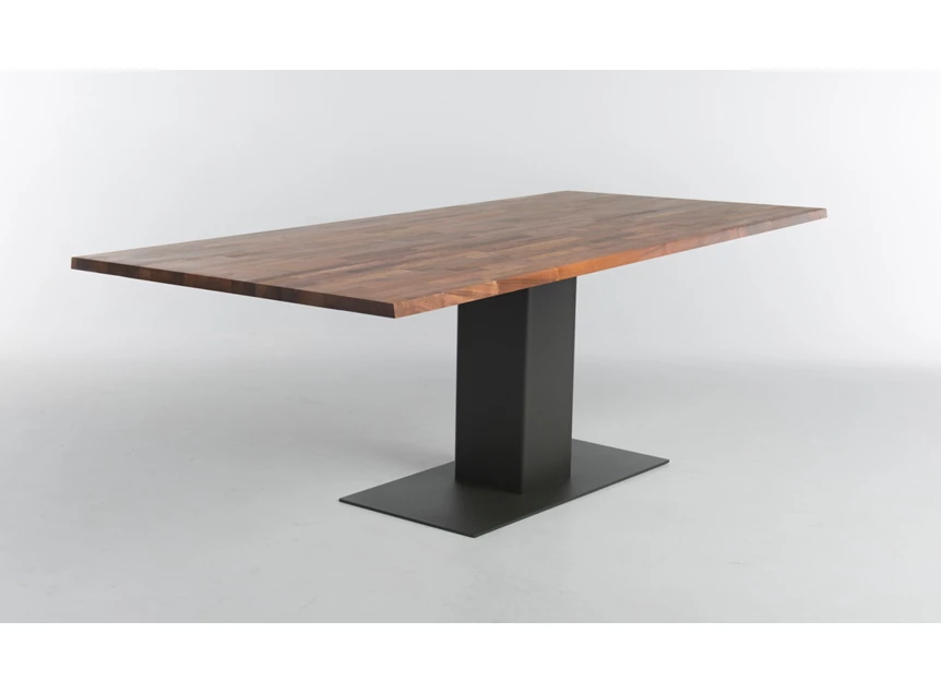 Eettafel Shelter massief Amerikaans noot centrale zuil Bert Plantagie