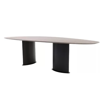 Eettafel Roman Table Talk kiezel organisch massief hout eik vergrijsd Bert Plantagie