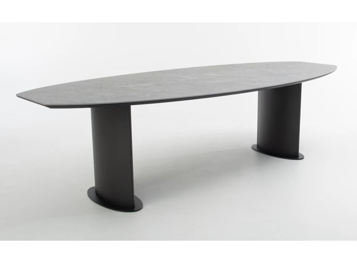 Eettafel Plato demi ovaal Dekton marmerlook Bert Plantagie