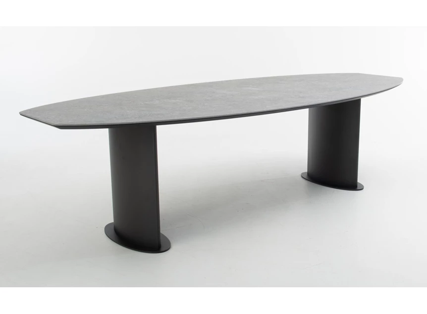 Eettafel Plato demi ovaal Dekton marmerlook Bert Plantagie