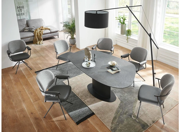 Sfeerfoto Eettafel Plato Steen Dekton marmerlook Bert Plantagie