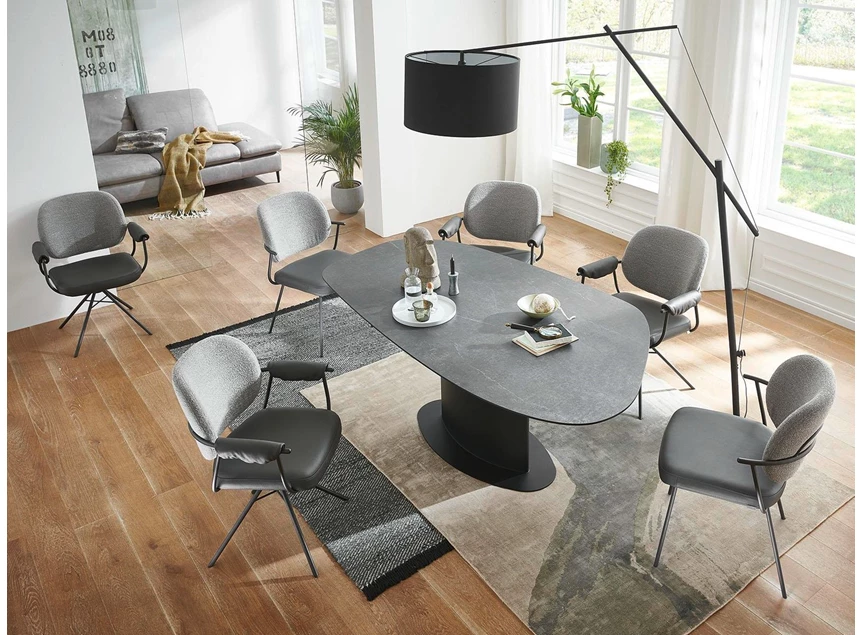 Sfeerfoto Eettafel Plato Steen Dekton marmerlook Bert Plantagie