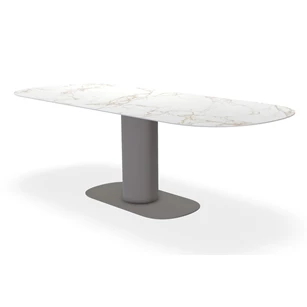 Eettafel Plat Ovaal Table Talk Dekton marmerlook Bert Plantagie