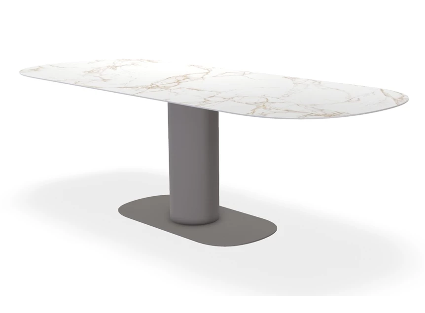 Eettafel Plat Ovaal Table Talk Dekton marmerlook Bert Plantagie