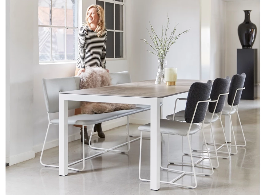 Eettafel Pedro houtstructuur keramiek Bert Plantagie