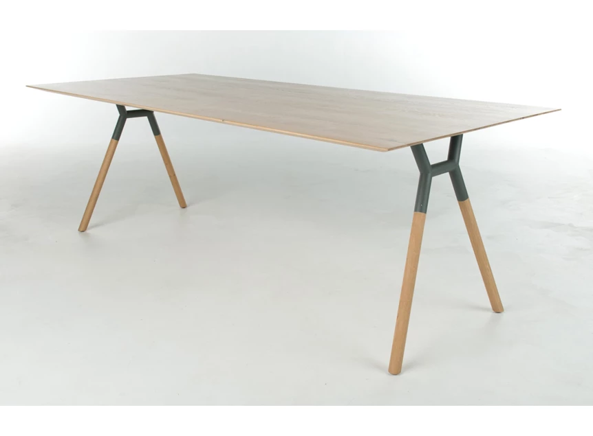 Eettafel Parade Table Talk massief hout eik natuur onderstel combi Bert plantagie