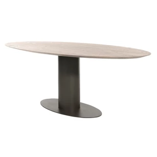 Eettafel Oval ovaal massief hout lichte eik Bert Plantagie