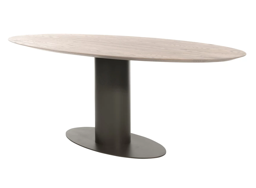 Eettafel Oval ovaal massief hout lichte eik Bert Plantagie