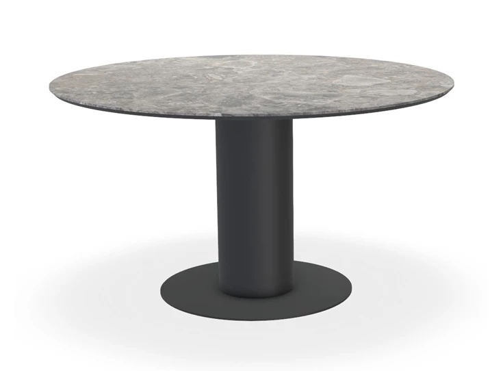 Eettafel Oval rond Dekton marmerlook Bert Plantagie
