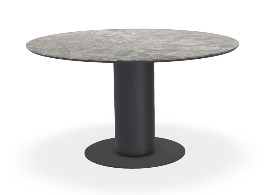 Eettafel Oval rond Dekton marmerlook Bert Plantagie