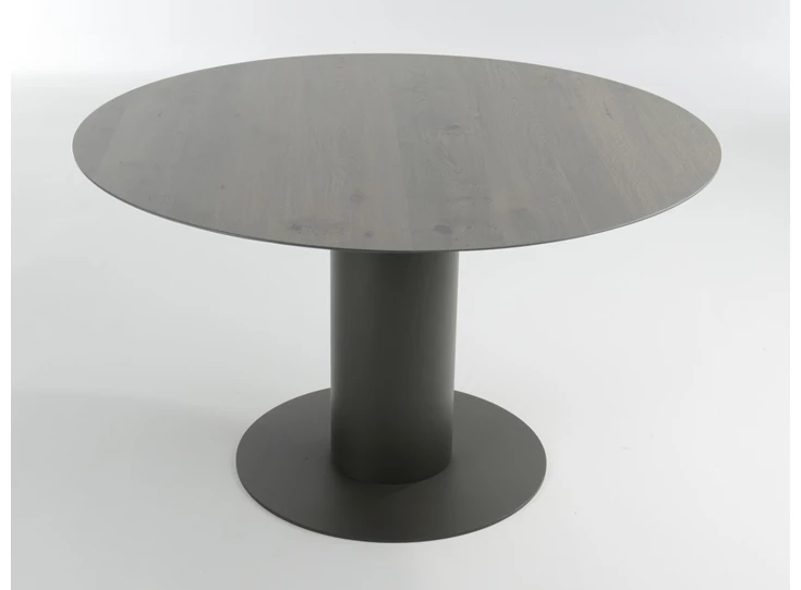 Eettafel Oval rond massief hout donker eik Bert Plantagie