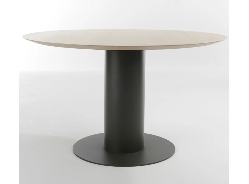 Eettafel Oval rond massief hout lichte eik Bert Plantagie