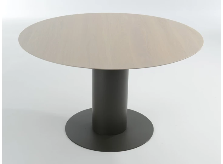 Bovenkant Eettafel Oval rond massief hout lichte eik Bert Plantagie