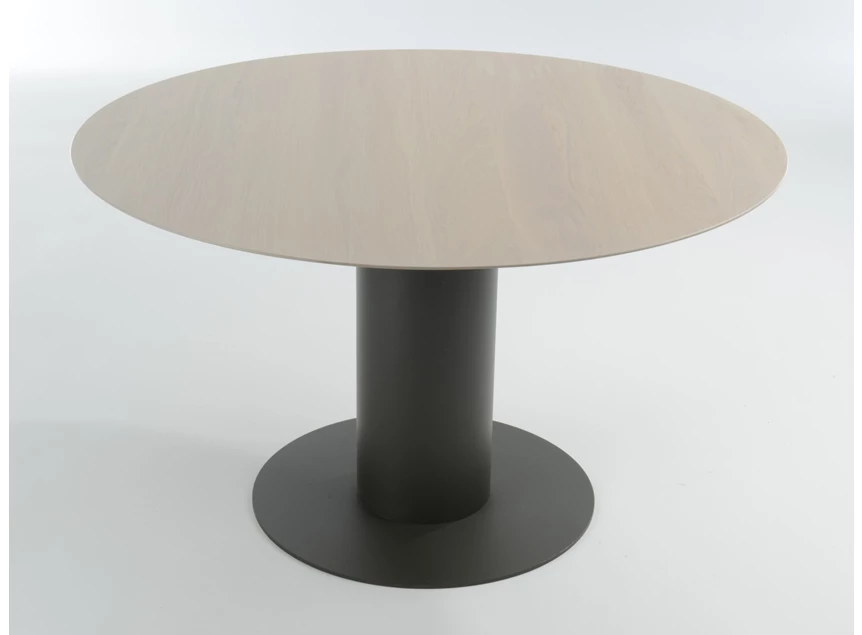 Bovenkant Eettafel Oval rond massief hout lichte eik Bert Plantagie