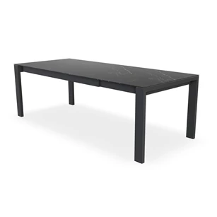 Verlengbare eettafel Opis blad Dekton donker natuursteenlook Bert Plantagie