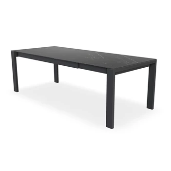 Verlengbare eettafel Opis blad Dekton donker natuursteenlook Bert Plantagie