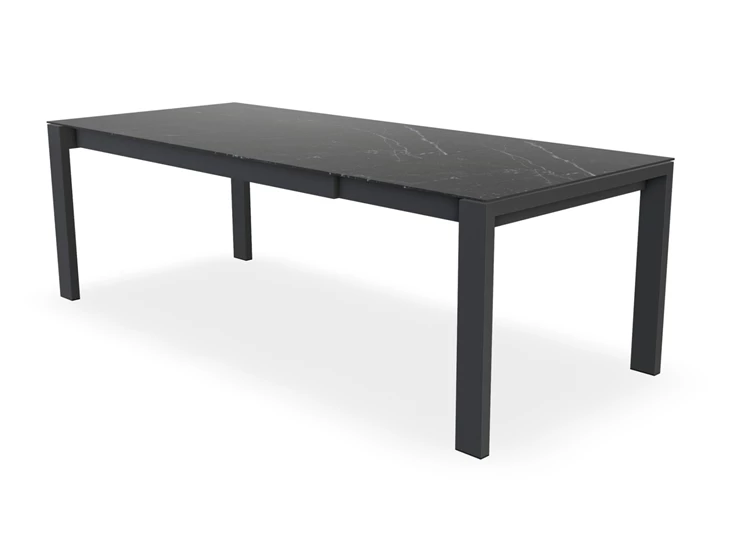 Verlengbare eettafel Opis blad Dekton donker natuursteenlook Bert Plantagie