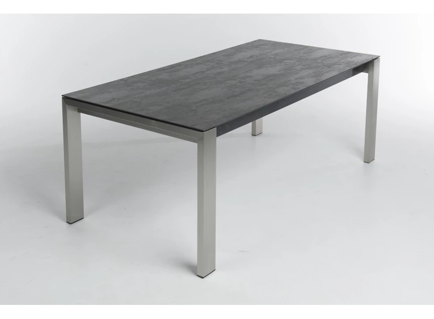 Gesloten Verlengbare eettafel Opis blad Dekton donker natuursteenlook Bert Plantagie